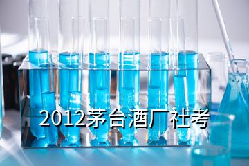 2012茅臺酒廠社考