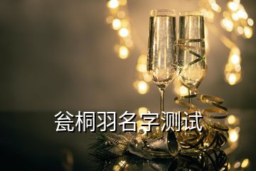 甕桐羽名字測(cè)試