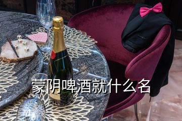 蒙陰啤酒就什么名