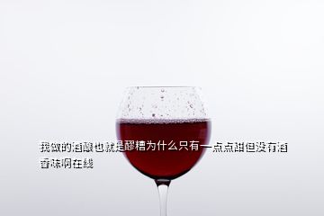 我做的酒釀也就是醪糟為什么只有一點點甜但沒有酒香味啊在線