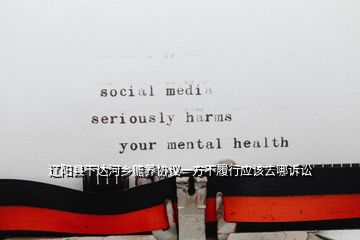 遼陽縣下達(dá)河鄉(xiāng)贍養(yǎng)協(xié)議一方不履行應(yīng)該去哪訴訟