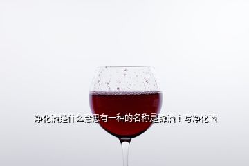 凈化酒是什么意思有一種的名稱是孬酒上寫凈化酒