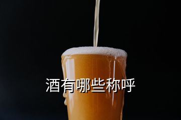 酒有哪些稱(chēng)呼