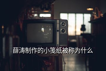 薛濤制作的小箋紙被稱為什么