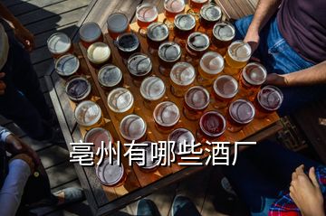 亳州有哪些酒廠