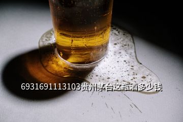 6931691113103貴州茅臺(tái)這瓶酒多少錢