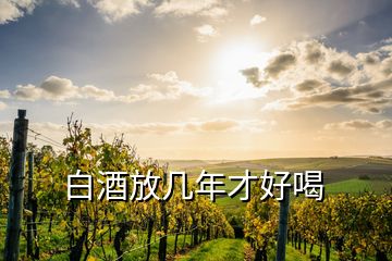 白酒放幾年才好喝