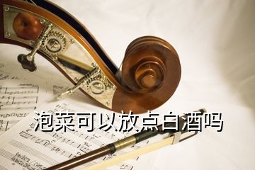 泡菜可以放點白酒嗎