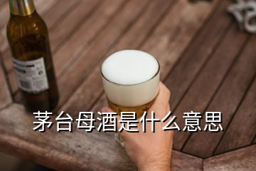 茅臺(tái)母酒是什么意思