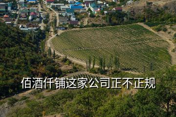 佰酒仟鋪這家公司正不正規(guī)