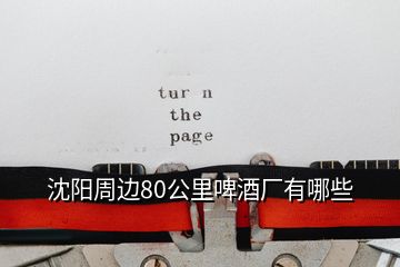 沈陽周邊80公里啤酒廠有哪些