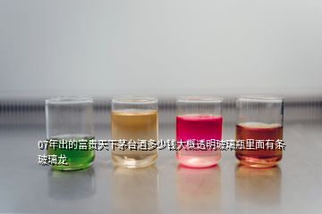 07年出的富貴天下茅臺(tái)酒多少錢(qián)大概透明玻璃瓶里面有條玻璃龍