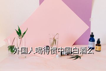 外國(guó)人喝得慣中國(guó)白酒么