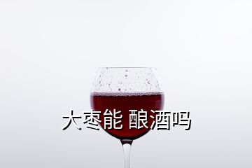 大棗能 釀酒嗎