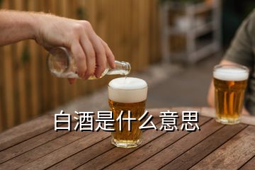 白酒是什么意思