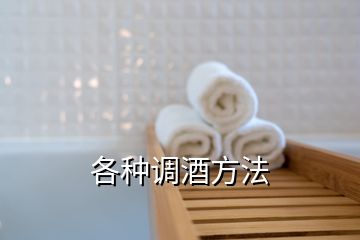 各種調(diào)酒方法