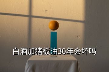 白酒加豬板油30年會壞嗎