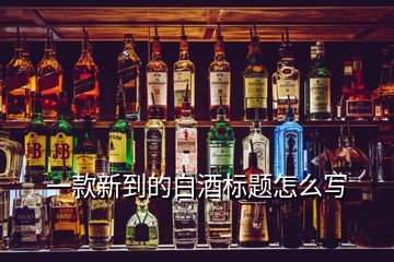 一款新到的白酒標(biāo)題怎么寫