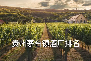 貴州茅臺鎮(zhèn)酒廠排名