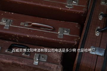 百威英博沈陽啤酒有限公司電話是多少啊 也是哈啤廠