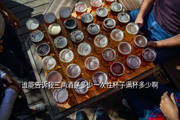 誰能告訴我三兩酒是多少一次性杯子滿杯多少啊