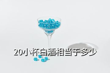 20小杯白酒相當(dāng)于多少