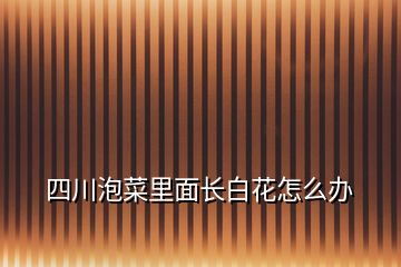 四川泡菜里面長(zhǎng)白花怎么辦