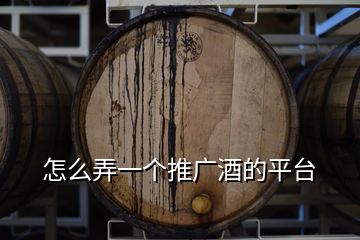 怎么弄一個(gè)推廣酒的平臺(tái)