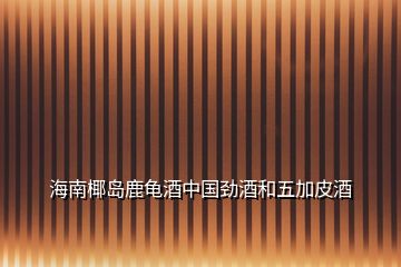 海南椰島鹿龜酒中國(guó)勁酒和五加皮酒