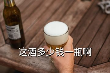 這酒多少錢一瓶啊