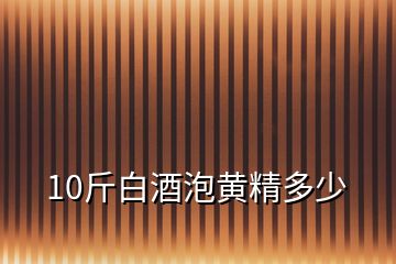 10斤白酒泡黃精多少