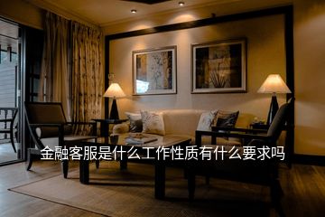 金融客服是什么工作性質(zhì)有什么要求嗎