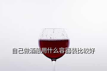 自己做酒釀?dòng)檬裁慈萜餮b比較好