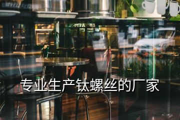 專業(yè)生產(chǎn)鈦螺絲的廠家