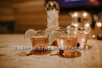 白酒要用什么么泡才補普通的泡法不上火的誰知道