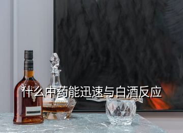 什么中藥能迅速與白酒反應