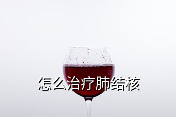 怎么治療肺結核