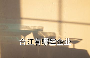 合江有哪些企業(yè)