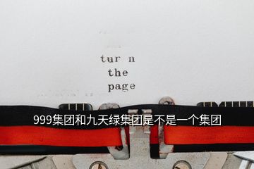 999集團(tuán)和九天綠集團(tuán)是不是一個(gè)集團(tuán)