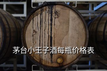 茅臺小王子酒每瓶價格表