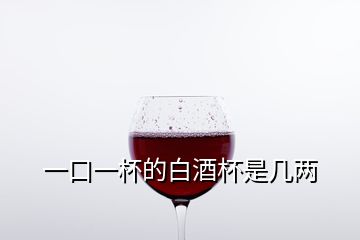 一口一杯的白酒杯是幾兩