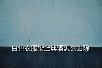 白色衣服染上典酒怎么去除