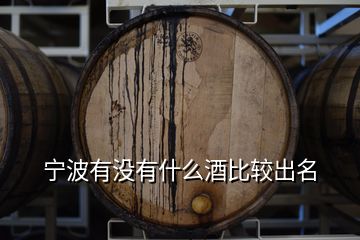 寧波有沒(méi)有什么酒比較出名