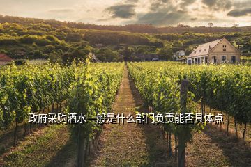 政府采購酒水一般是什么部門負責(zé)能否具體點