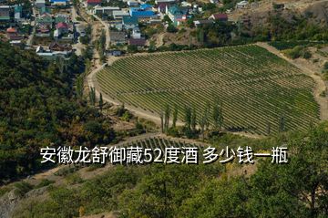 安徽龍舒御藏52度酒 多少錢一瓶