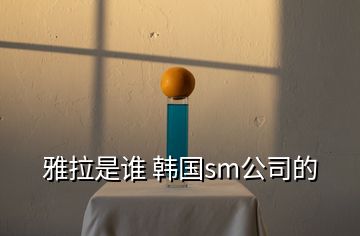 雅拉是誰 韓國sm公司的