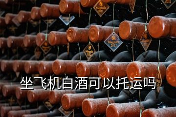 坐飛機白酒可以托運嗎