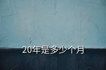 20年是多少個(gè)月