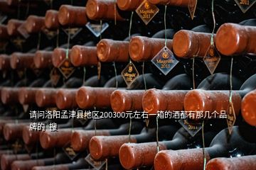 請(qǐng)問(wèn)洛陽(yáng)孟津縣地區(qū)200300元左右一箱的酒都有那幾個(gè)品牌的  搜