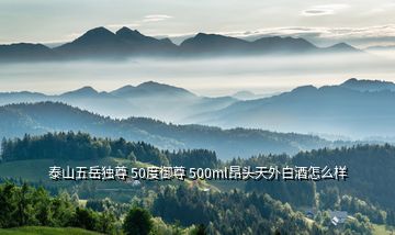 泰山五岳獨尊 50度御尊 500ml昂頭天外白酒怎么樣